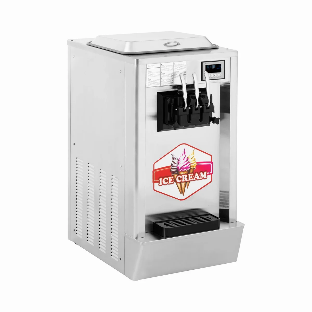 Royal Catering Softeismaschine RCSI-18, 23 l/h, 3 Geschmacksrichtungen, 1640 W