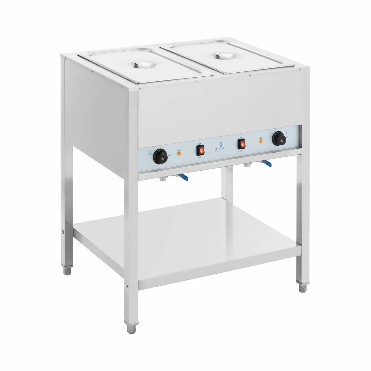 Royal Catering Bain Marie, 1265 W, 2 x GN 1/1, mit Unterbau