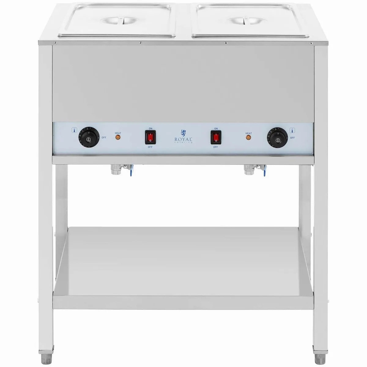 Royal Catering Bain Marie, 1265 W, 2 x GN 1/1, mit Unterbau 5