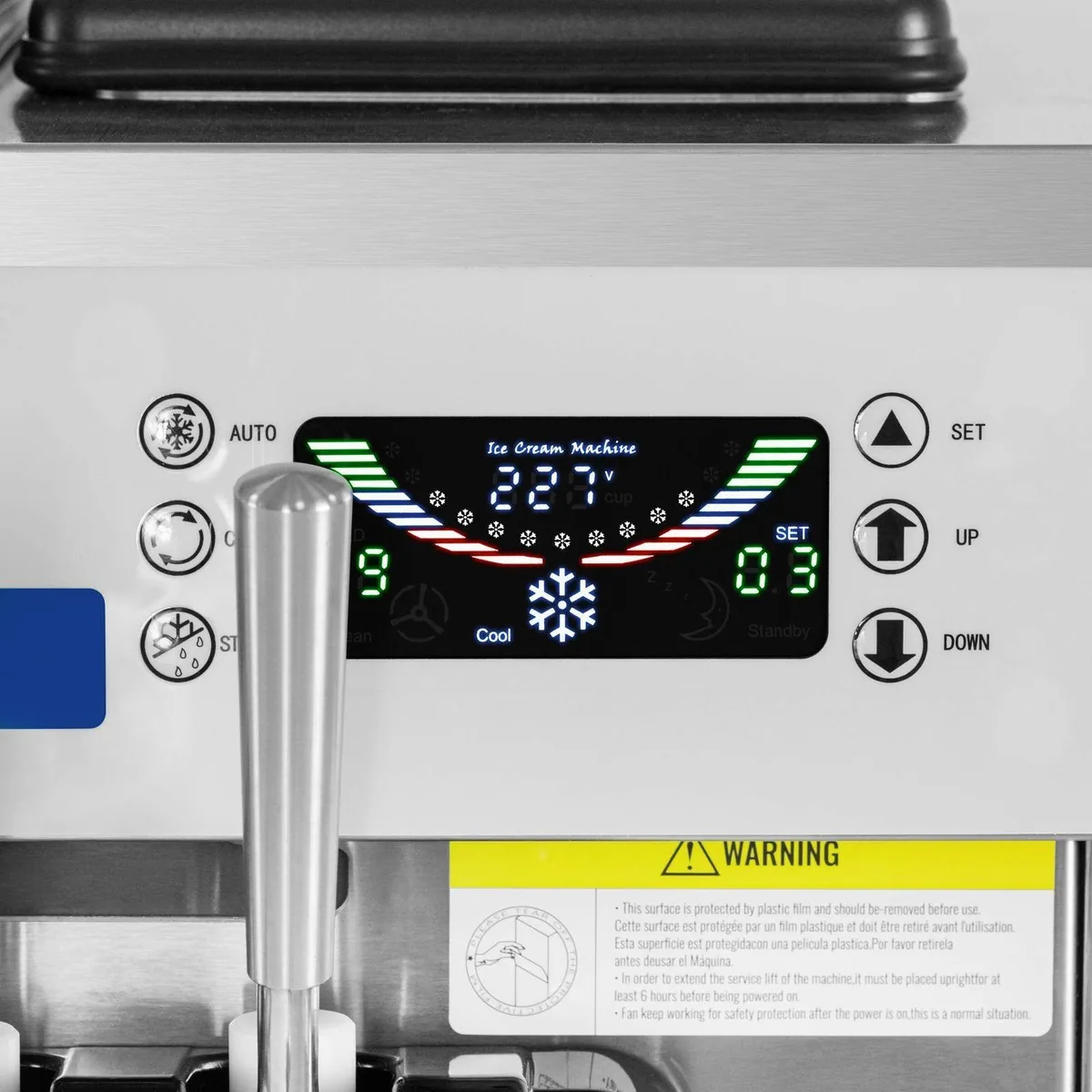 Royal Catering Softeismaschine RCSI-28, 18 l/h, 1500 W, 2 Sorten + Mischung 2