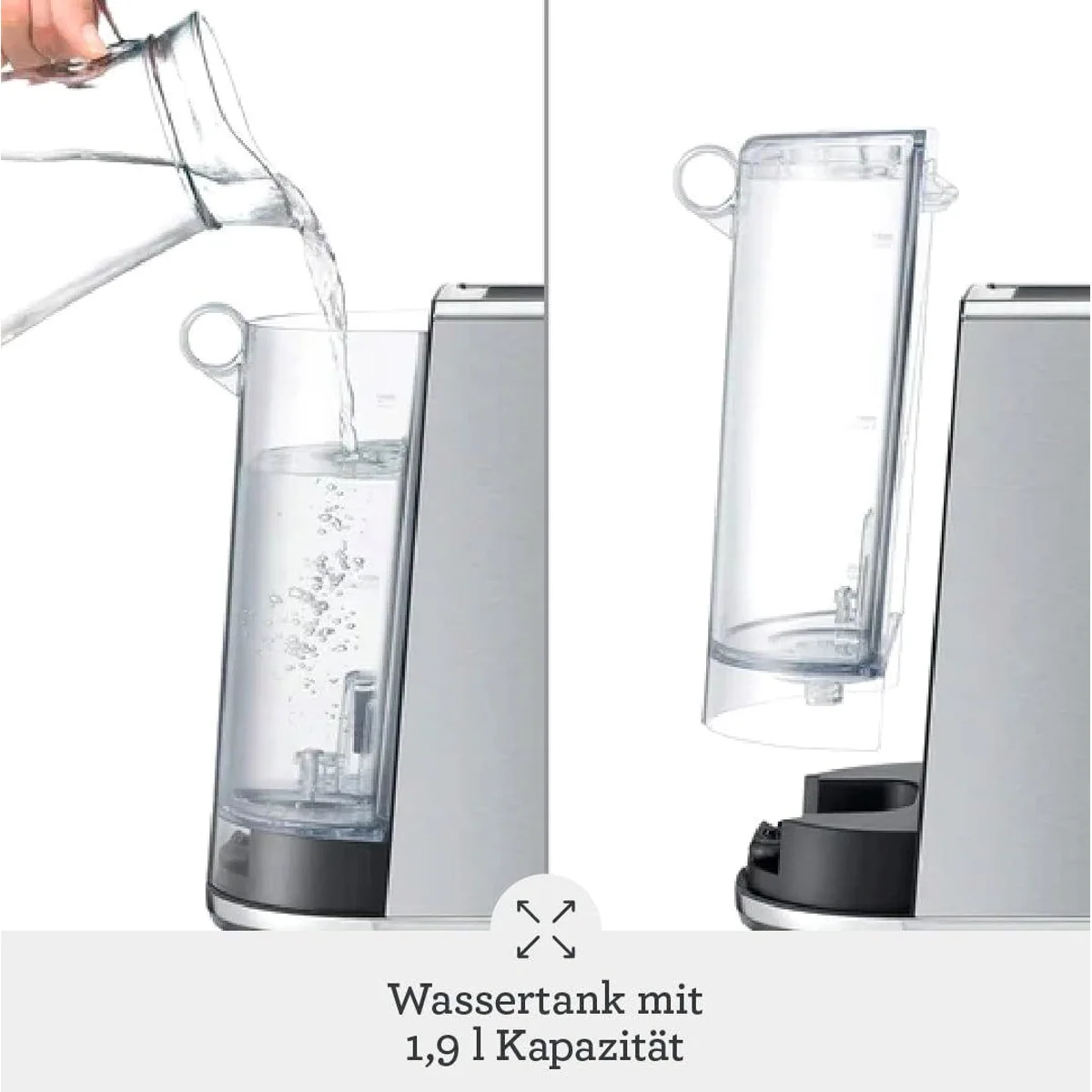 Sage Bambino Plus Espressomaschine, 54-mm-Edelstahlsieb, ThermoJet-Heizsystem, automatische Dampfdüse 4