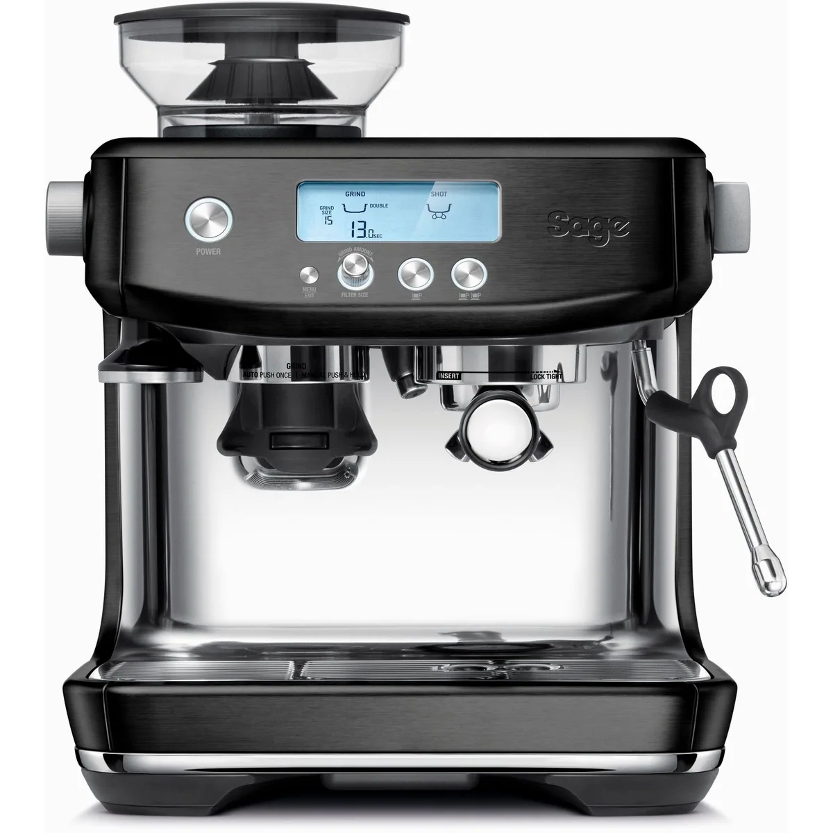 Sage Barista Pro SES878BST, integriertes Mahlwerk, intuitive Benutzeroberfläche