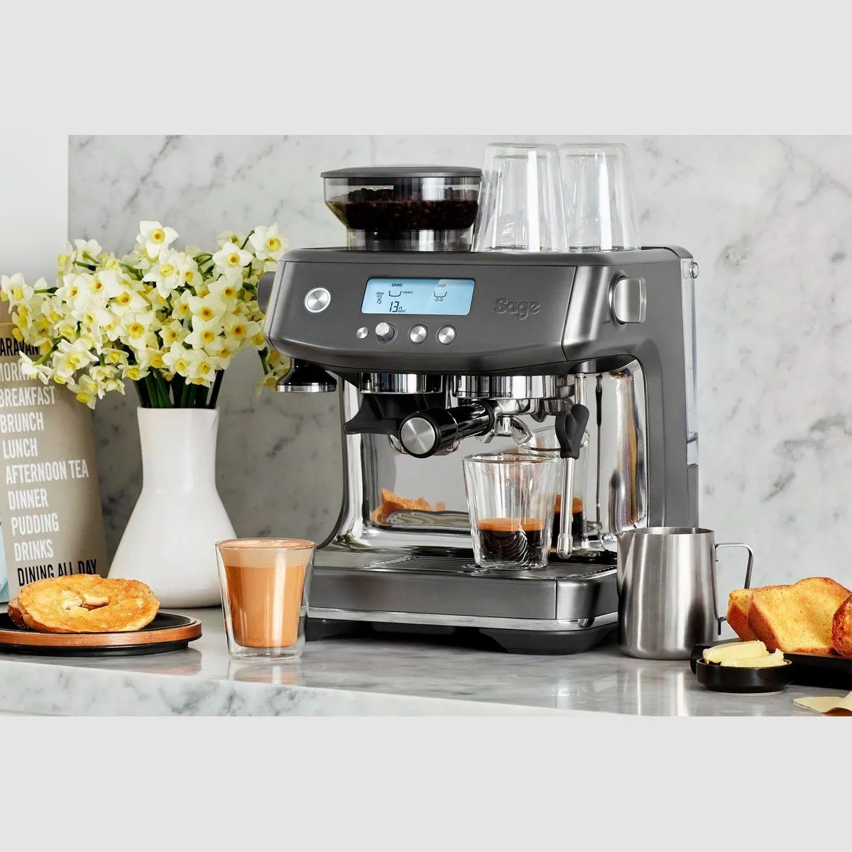 Sage Barista Pro SES878BST, integriertes Mahlwerk, intuitive Benutzeroberfläche 3