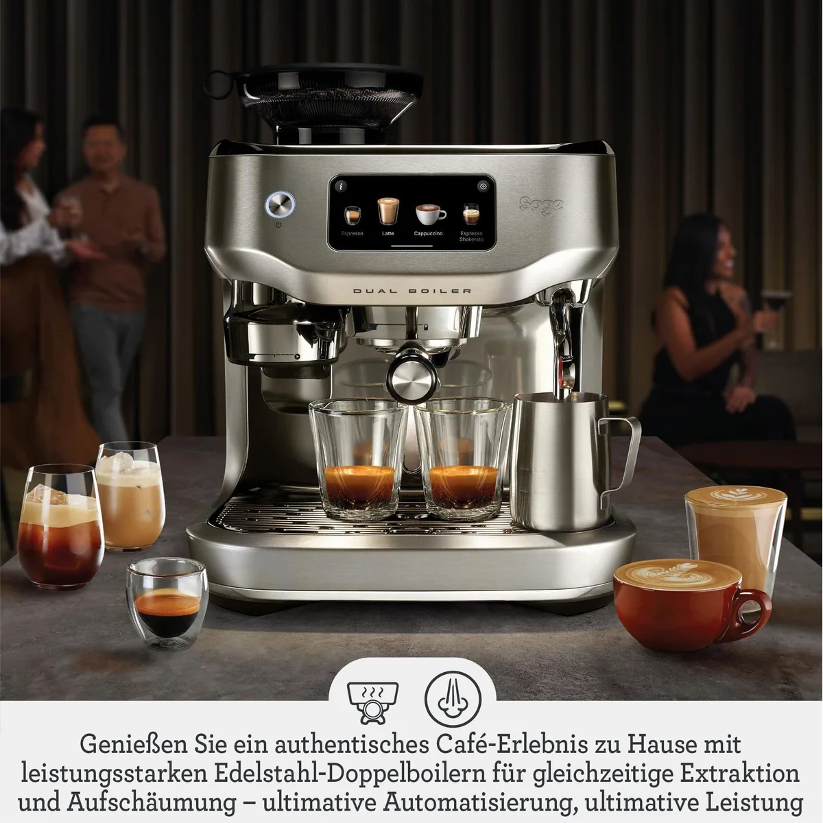 Sage Oracle Dual Boiler, professionelle Kaffeezubereitung, doppeltes Boilersystem, automatisierte Milchaufbereitung 2