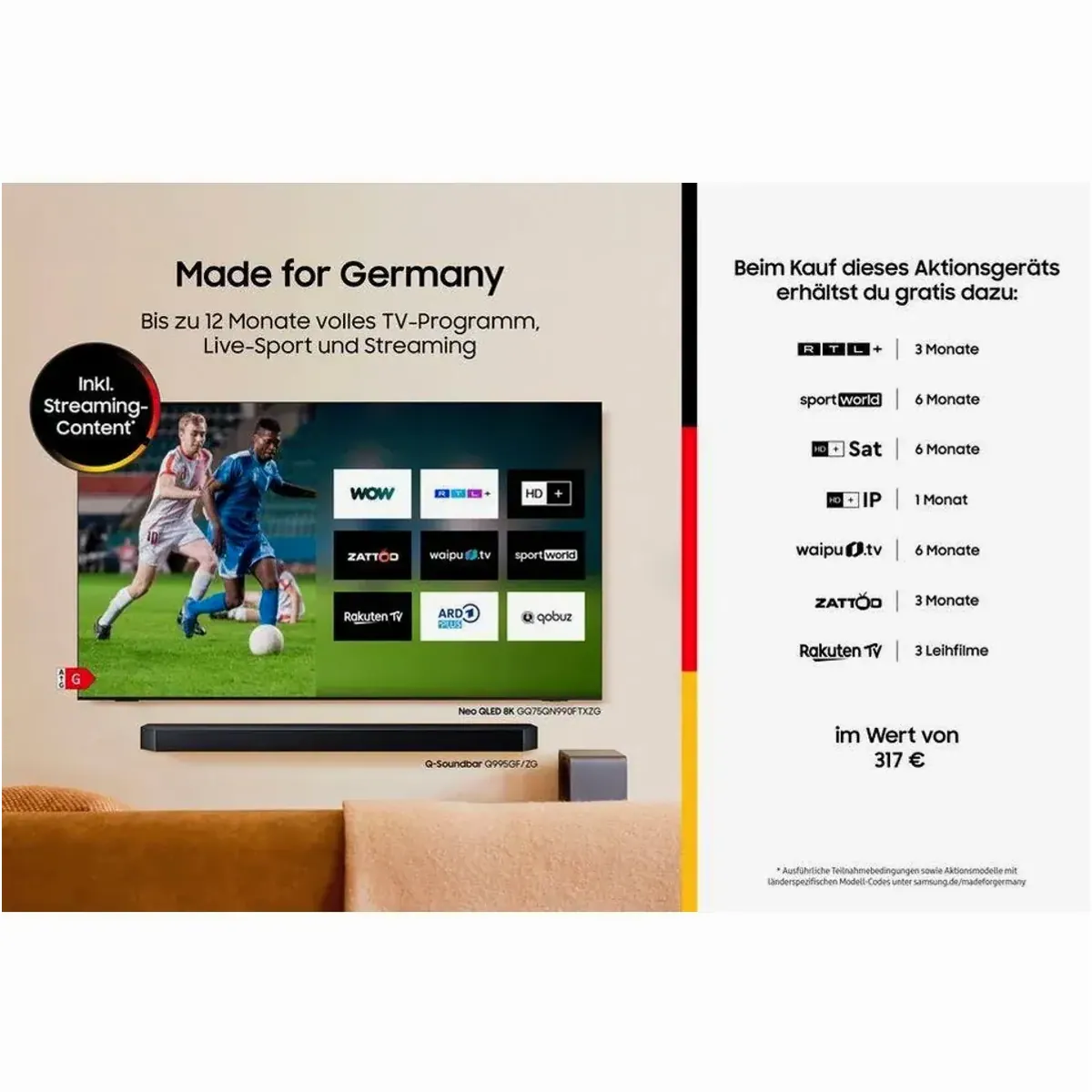 Samsung QLED Q7FA 75 Zoll Fernseher, 4K Auflösung, Quantum HDR, AI TV 2