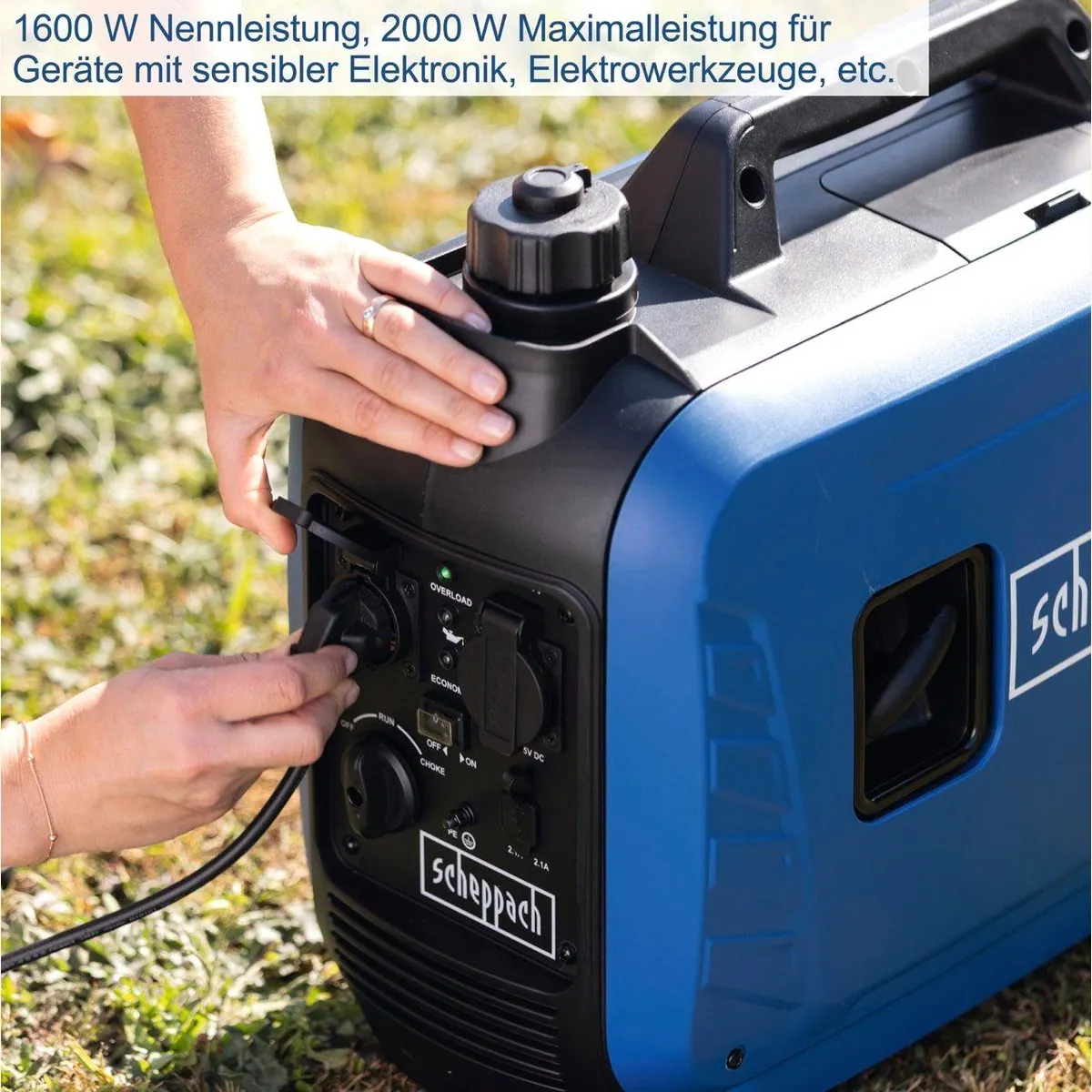 Scheppach SG2500I Inverter Stromgenerator, kompakt, leise, leistungsstark 3
