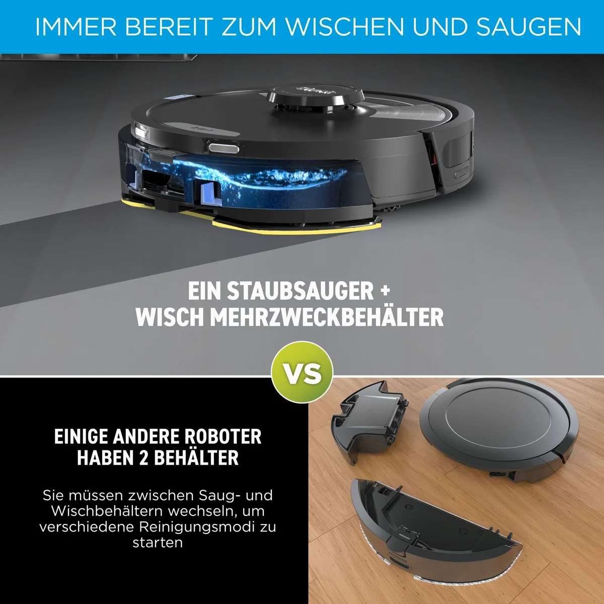 Shark Matrix Plus 2-in-1 Saug- und Wischroboter, Selbstentleerung & Eckenreinigung 3