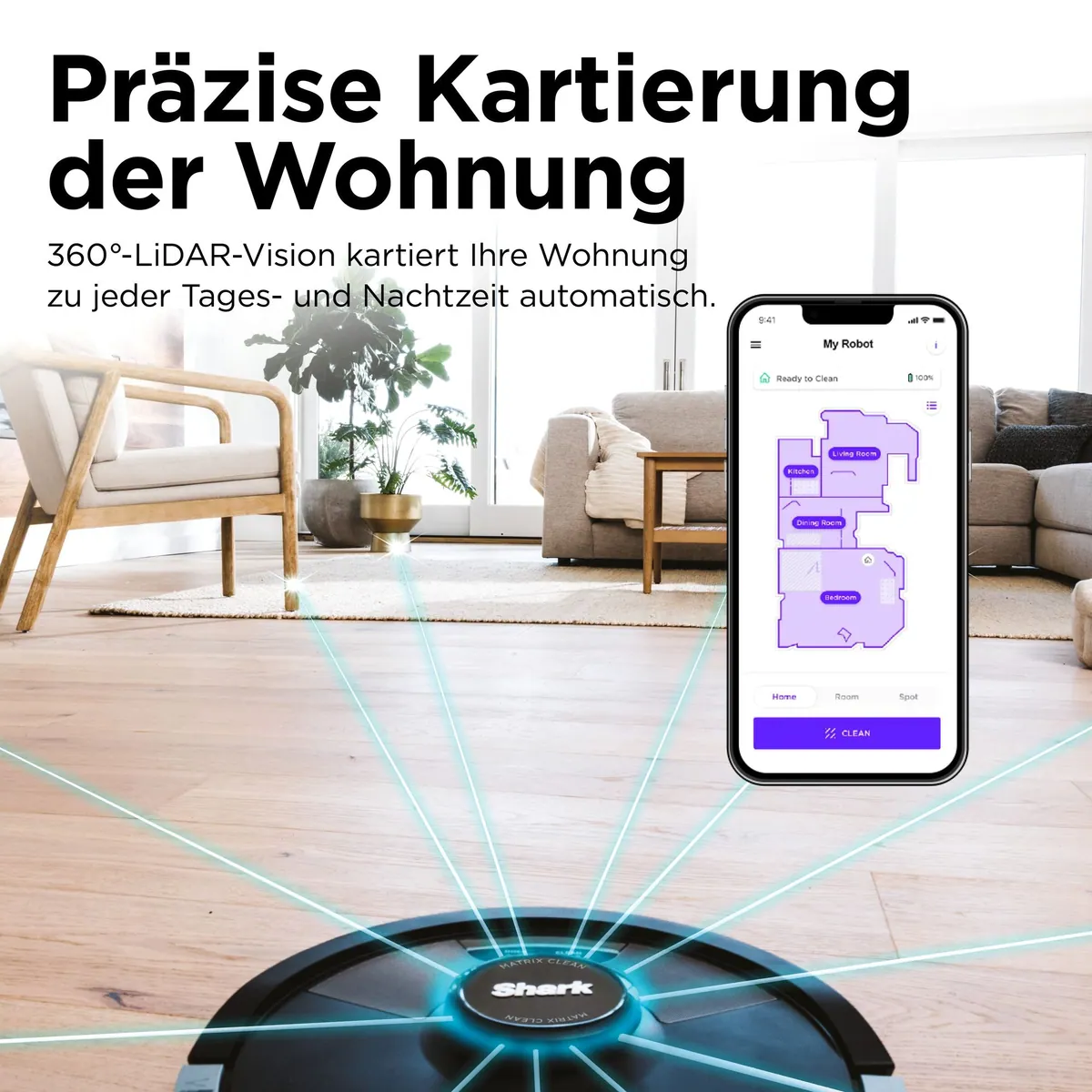 Shark Matrix Plus 2-in-1 Saug- und Wischroboter, Selbstentleerung & Eckenreinigung 5