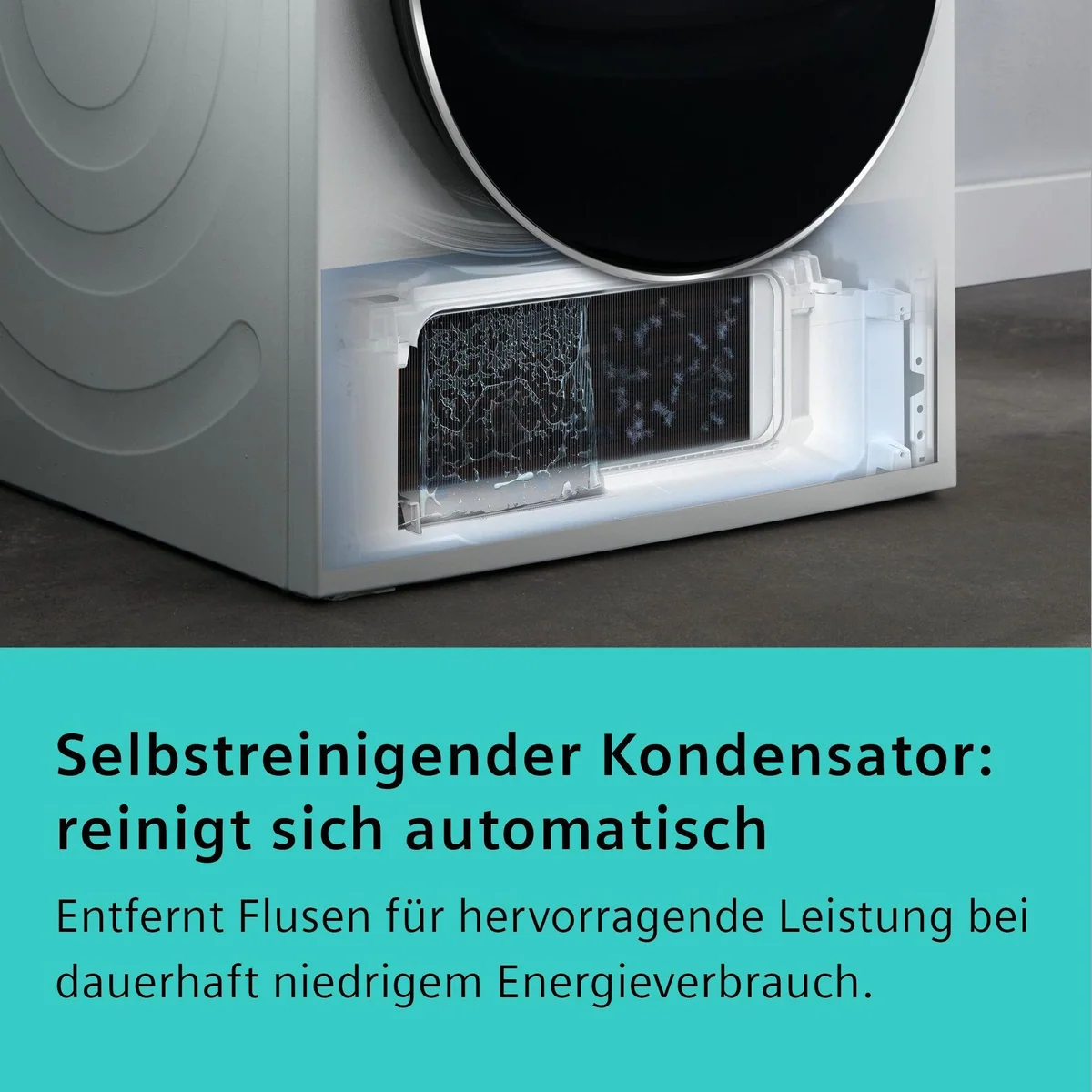 SIEMENS Wärmepumpentrockner iQ500 WQ35G2D00, selbstreinigender Kondensator, 8 kg Fassungsvermögen, Kindersicherung 2