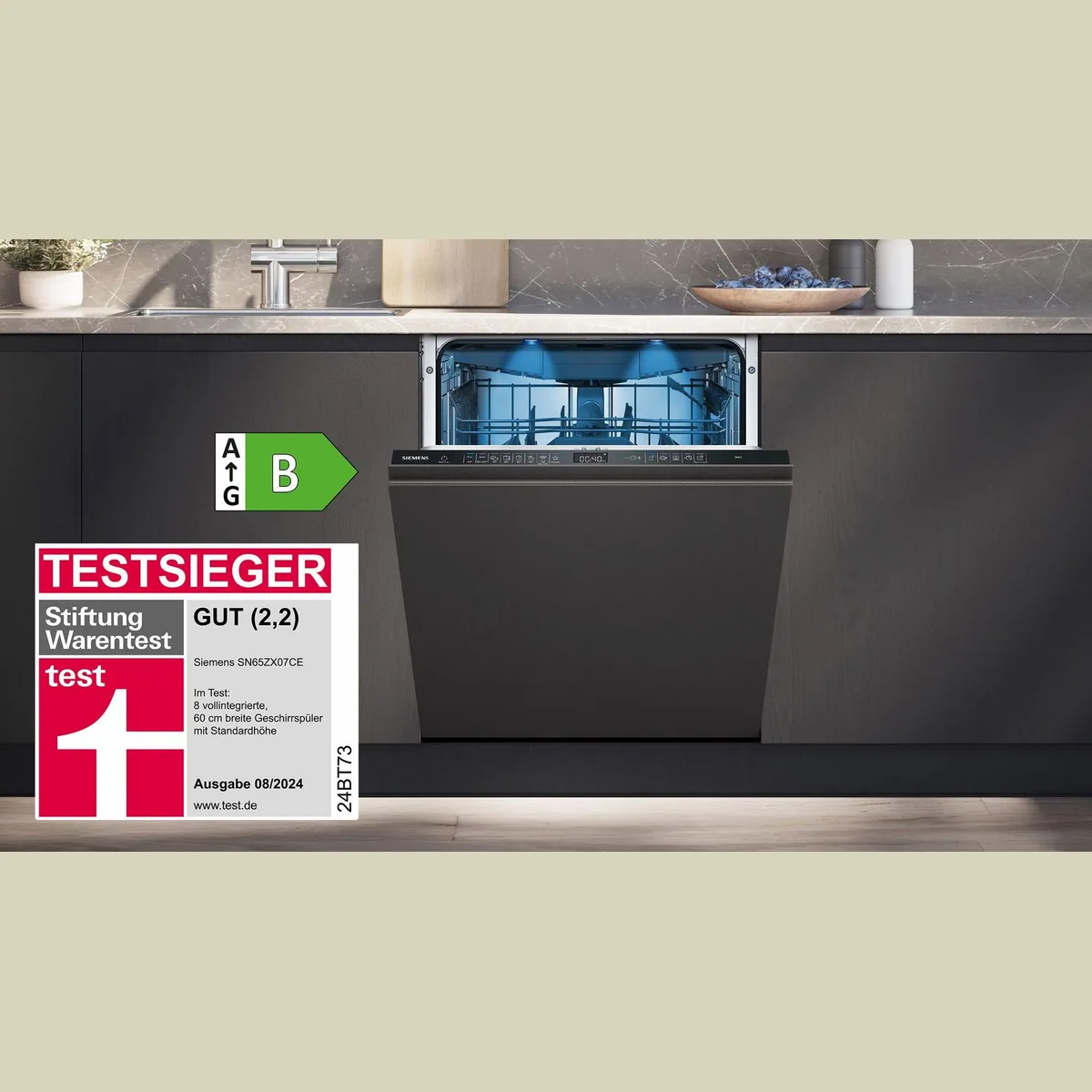 Siemens iQ500 Geschirrspüler, 14 Maßgedecke, flexible Körbe & Spülturbo 2