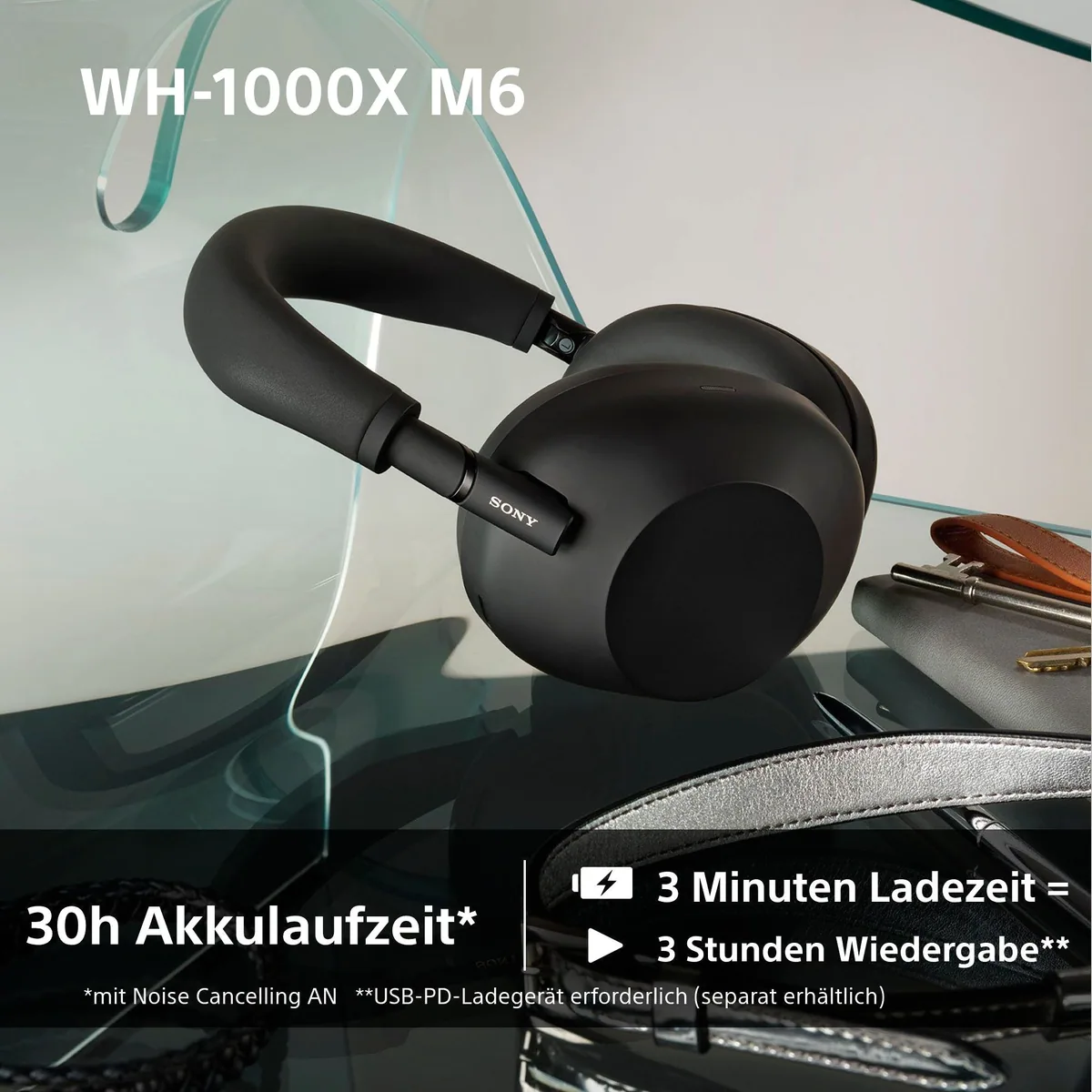 Sony WH-1000XM6 Kopfhörer, Noise Cancelling, Multi-Point-Verbindung, Langlebiger Akku 4