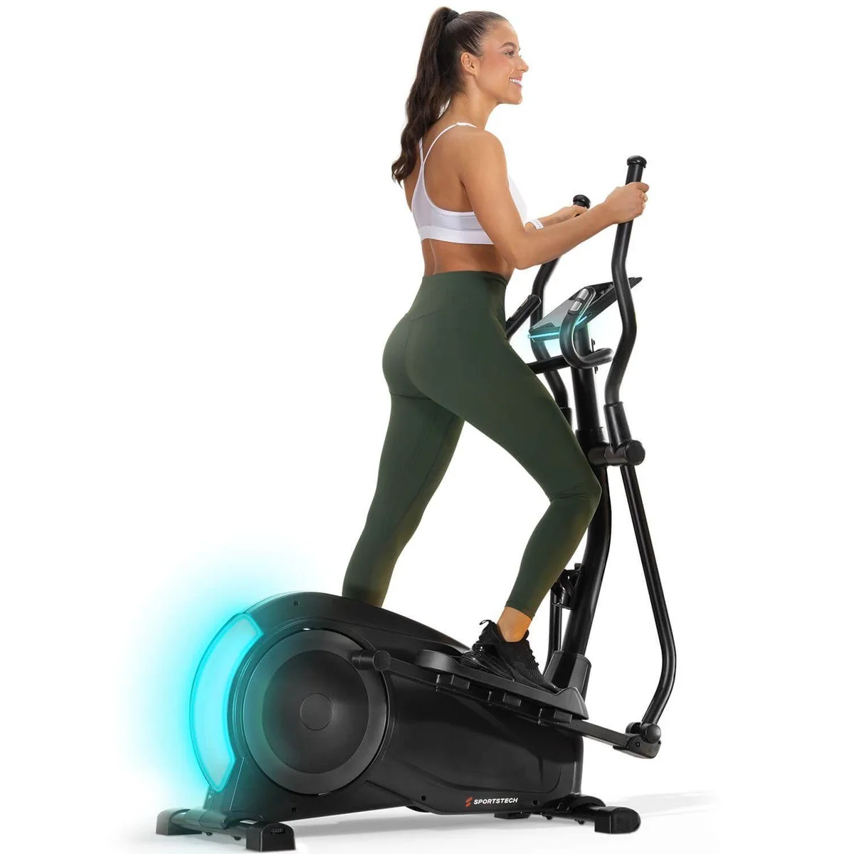Sportstech Crosstrainer CX700, integrierte Handpulssensoren, 12 Trainingsprogramme