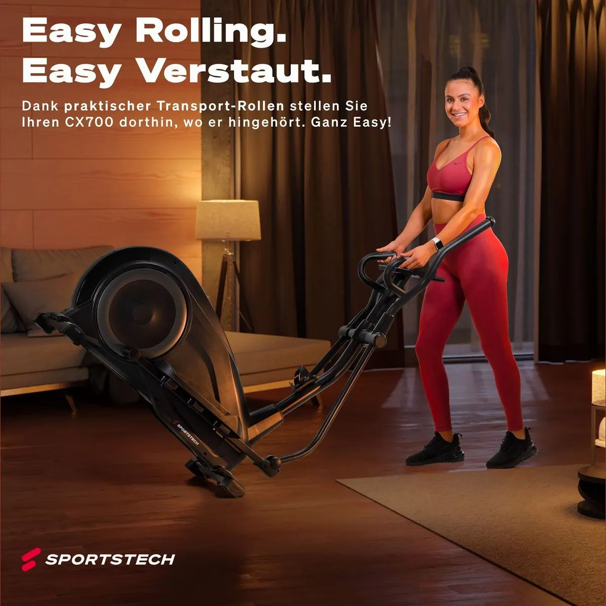 Sportstech Crosstrainer CX700, integrierte Handpulssensoren, 12 Trainingsprogramme 5