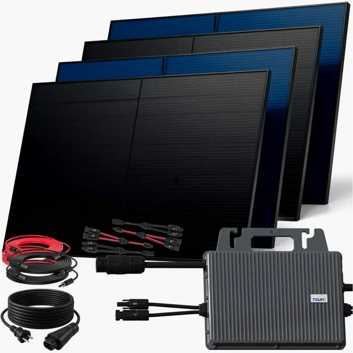 SUNNIVA Balkonkraftwerk 2000W, Plug & Play, bifaziale Solarmodule