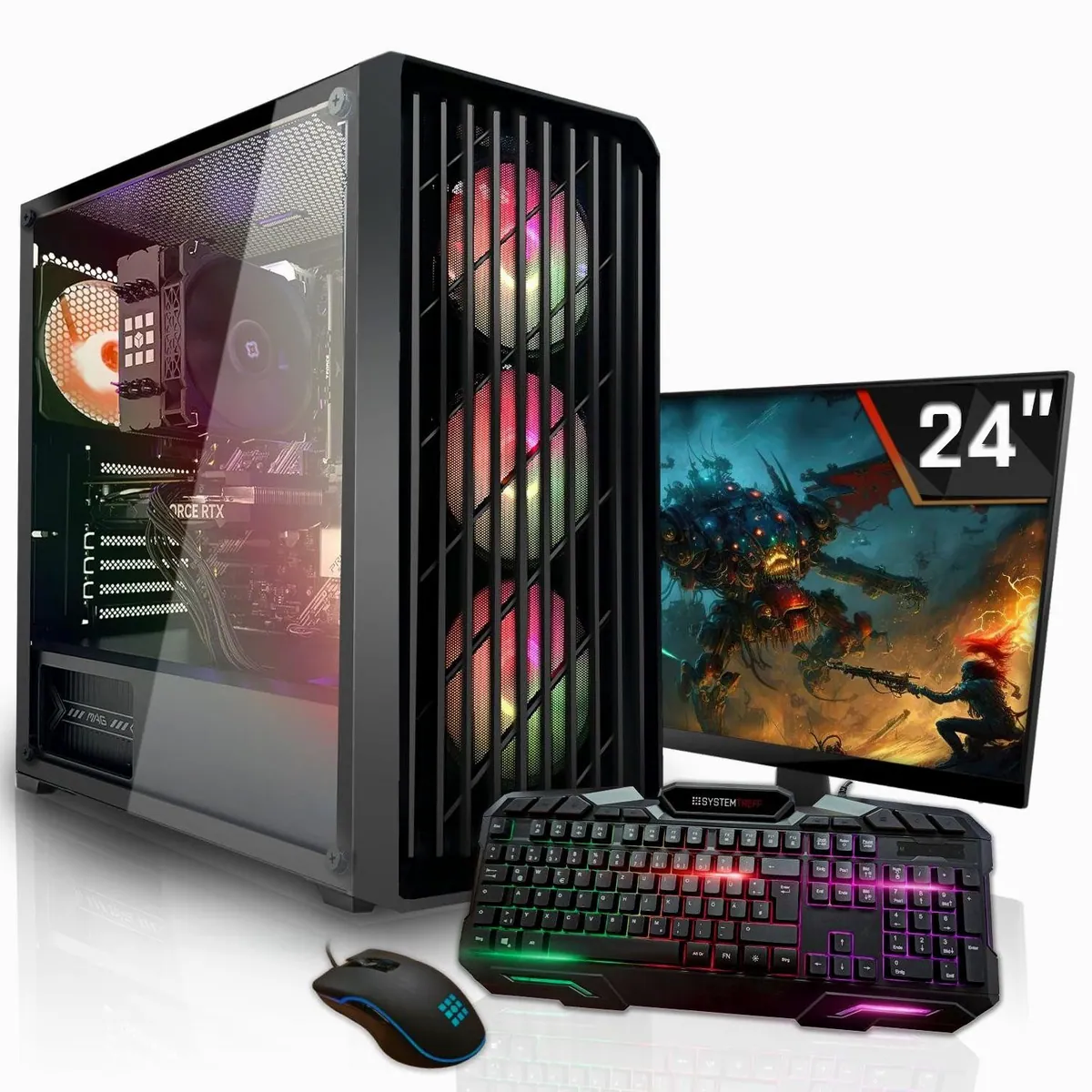 SYSTEMTREFF Basic Gaming-PC, AMD Ryzen 5 PRO 5655G, Radeon RX Vega 7, 8 GB RAM