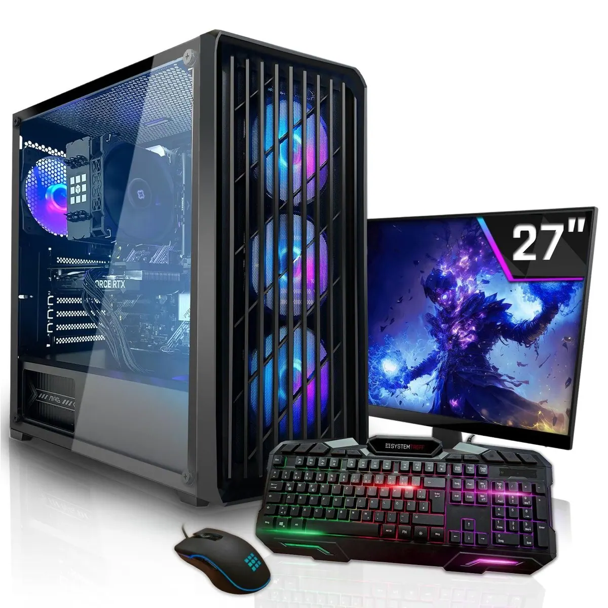 SYSTEMTREFF Basic Gaming-PC-Komplettsystem, AMD Ryzen 5 PRO, 16 GB RAM, Radeon RX Vega 7 — ideal für Online-Gaming