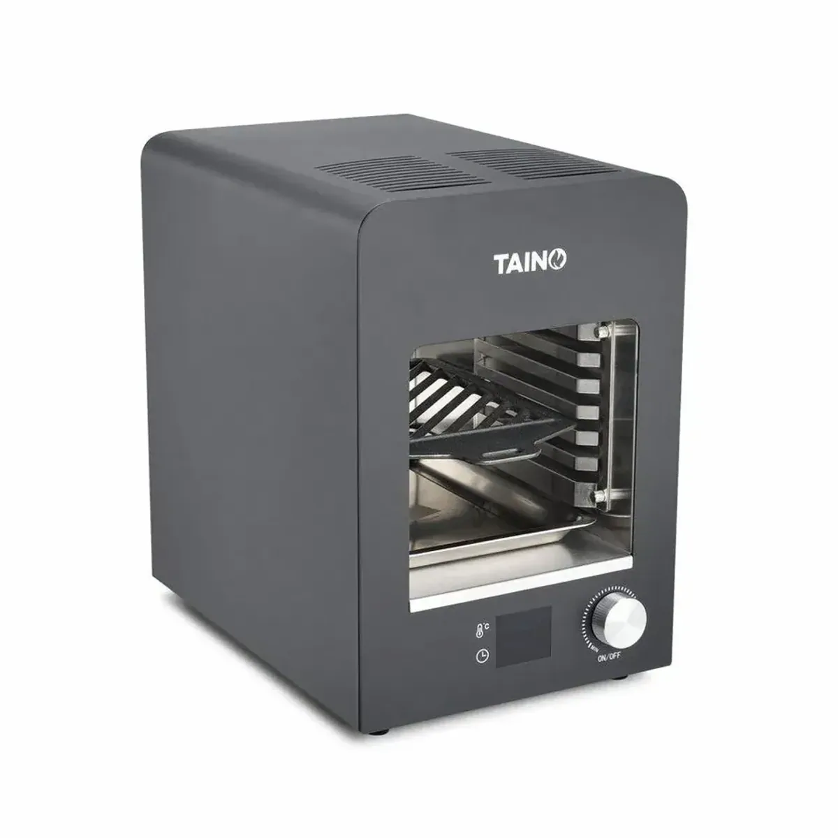 TAINO Elektro-Steakgrill, bis zu 800°C, Gusseisen-Grillplatte, integrierter Timer 4