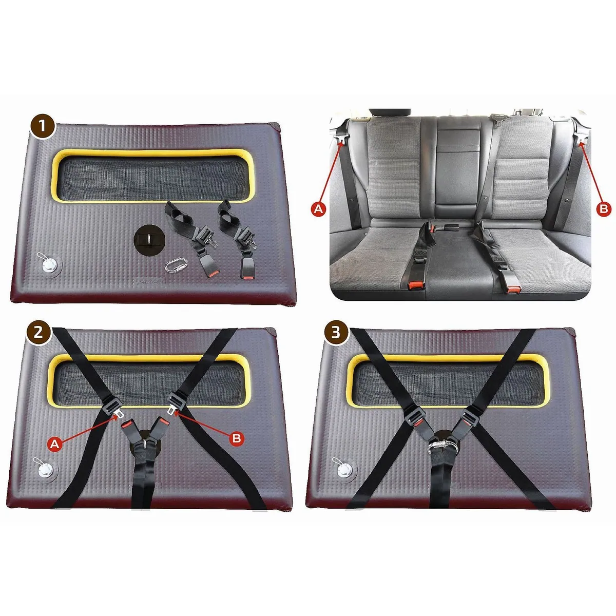 Tami-Dogbox Backseat M, Faltbar, Airbag-Funktion, Leicht abwaschbar 3