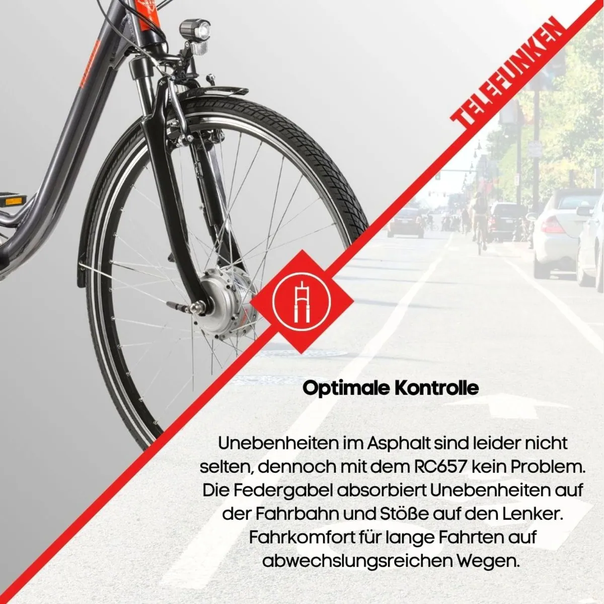 Telefunken E-Bike RC657, 7-Gang Nabenschaltung, 250 W Frontmotor, 536,5 Wh Akku 5