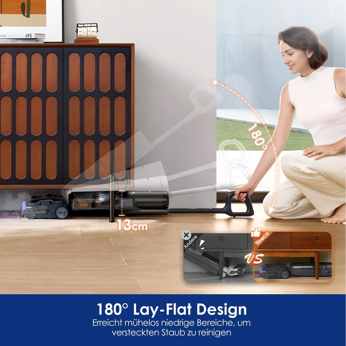 Tineco Floor One S7 Stretch Steam Plus, 160°C Dampfreinigung, 80 Minuten Akkulaufzeit 3