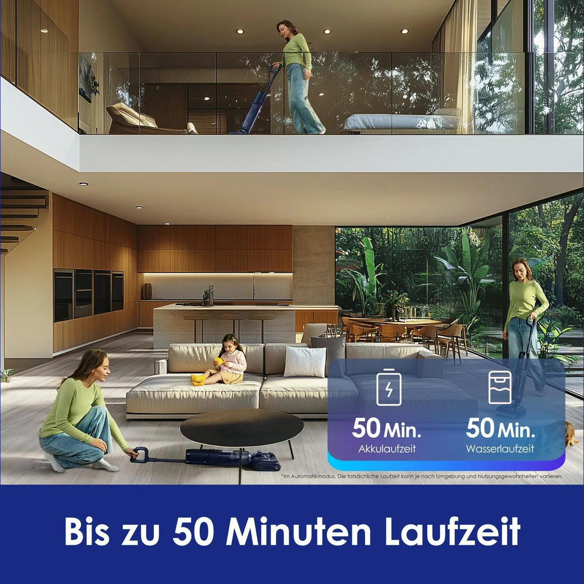 Tineco Floor One S7 Stretch, 180° HyperStretch-Design, automatische Saugleistungsanpassung, bis 50 Min Akkulaufzeit 2