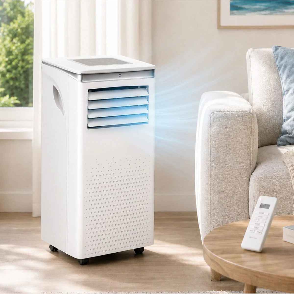 VESKA Klimagerät 10000 BTU/h, 2,9 kW Kühlleistung, WLAN/App-Steuerung