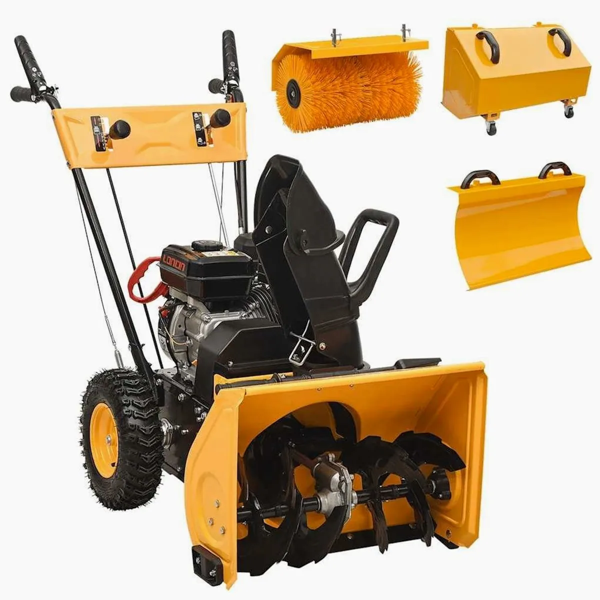 vidaXL Benzin-Schneefräse 4-in-1, 6,5 PS, 180-Grad-Steuerung