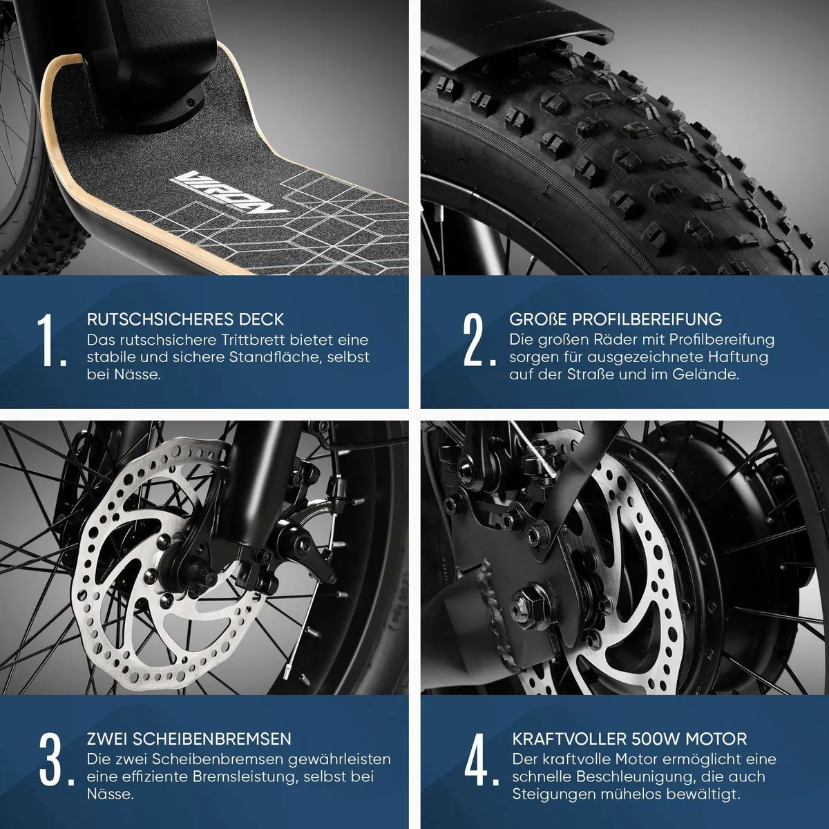 Viron XI-1200-S E-Scooter, 20 km/h, faltbar 5