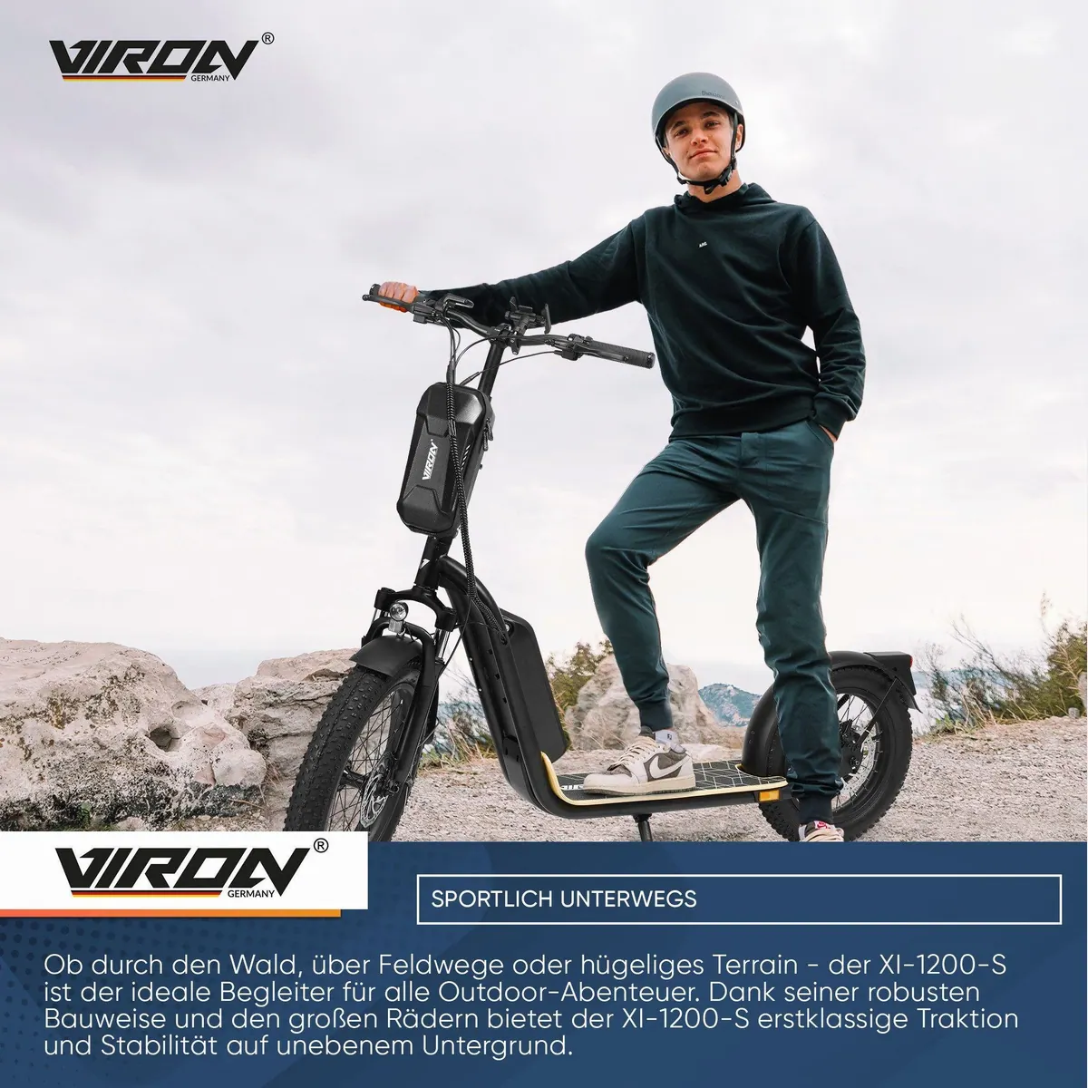 VIRON XI-1200-S LongRange E-Scooter, 70 km Reichweite 3