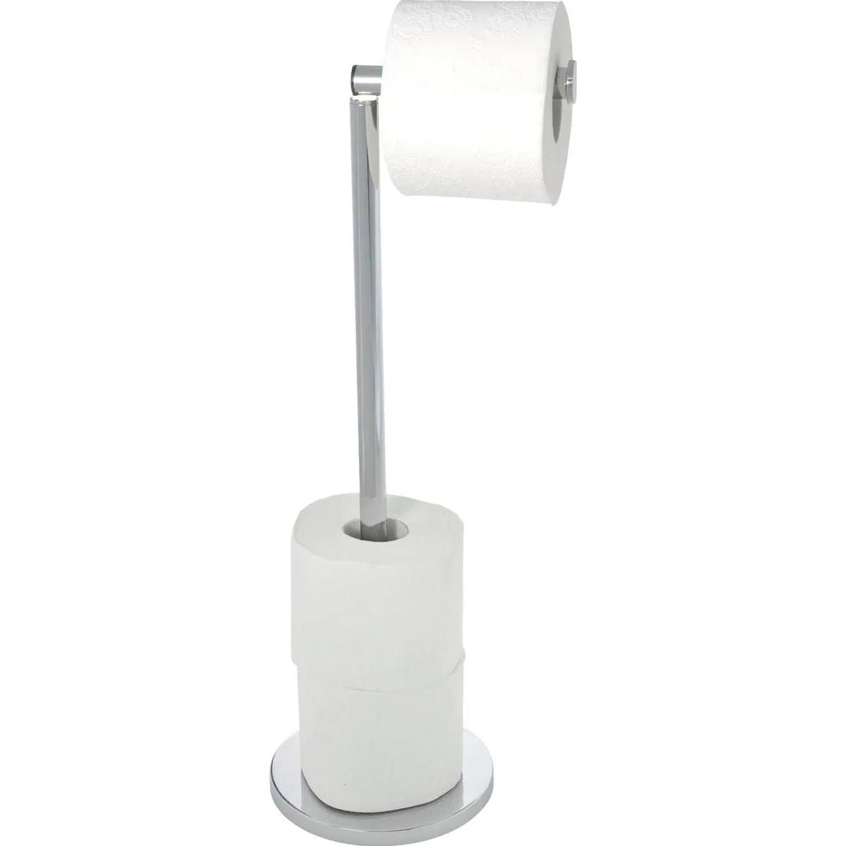 WENKO Toilettenpapierhalter 2 in 1, rostfreier Edelstahl, Platz für 4 Ersatzrollen 3