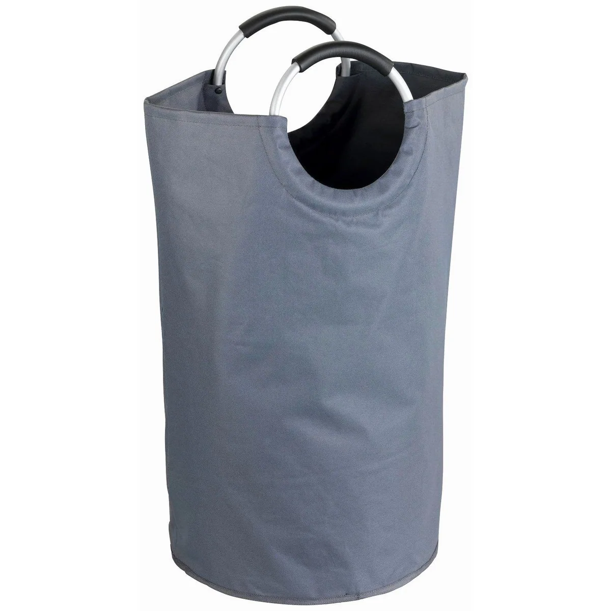 WENKO Wäschesack Jumbo, strapazierfähiges Polyester, Aluminiumgriff — Ø 38 x 72 cm, 69 l Fassungsvermögen