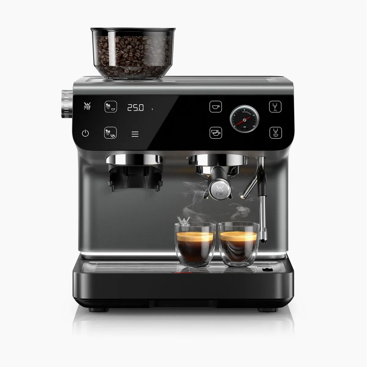 WMF Espresso Pro Siebträgermaschine, 60 Mahlgrade, Doppel-Thermoblock Technologie 2