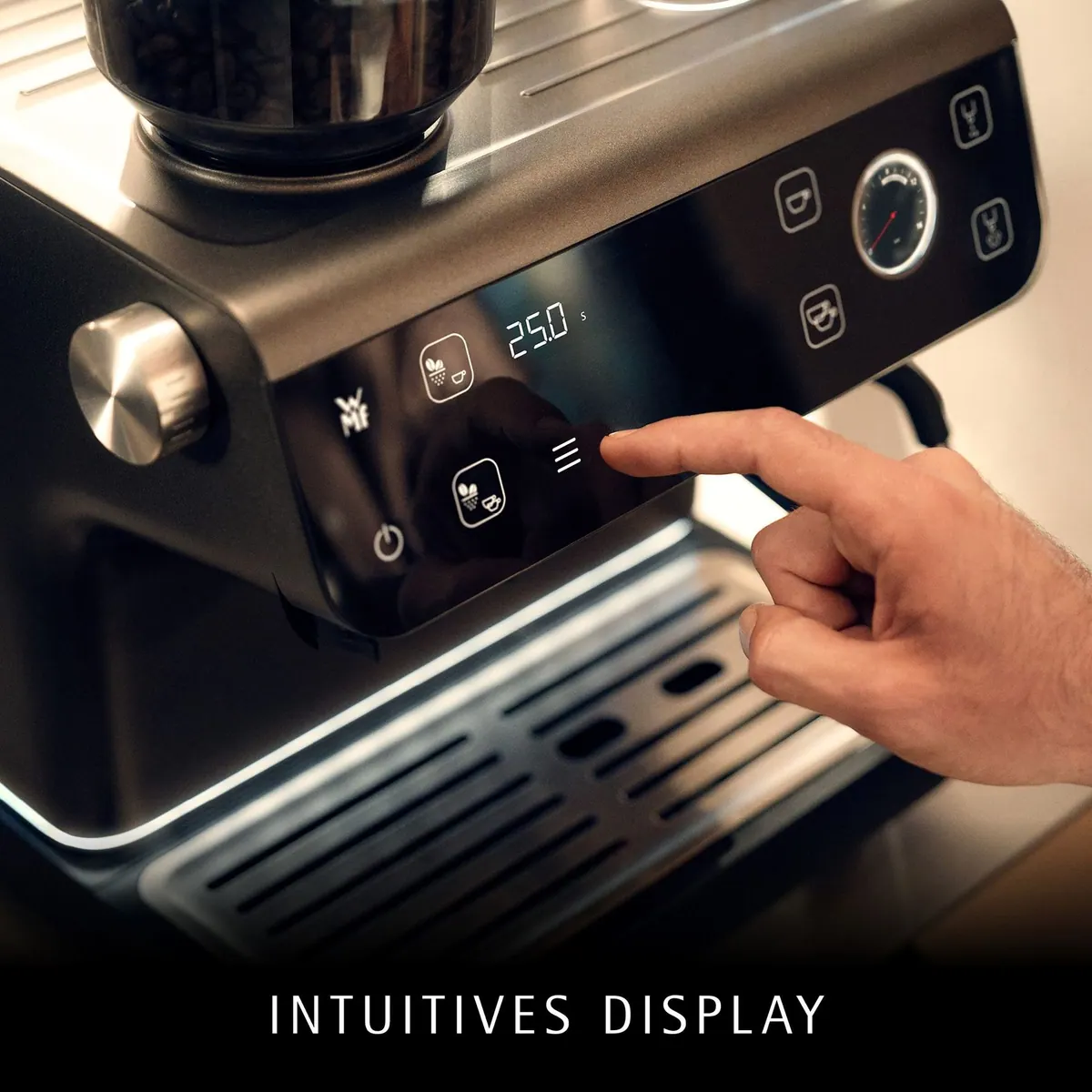 WMF Espresso Pro Siebträgermaschine, 60 Mahlgrade, Doppel-Thermoblock Technologie 5