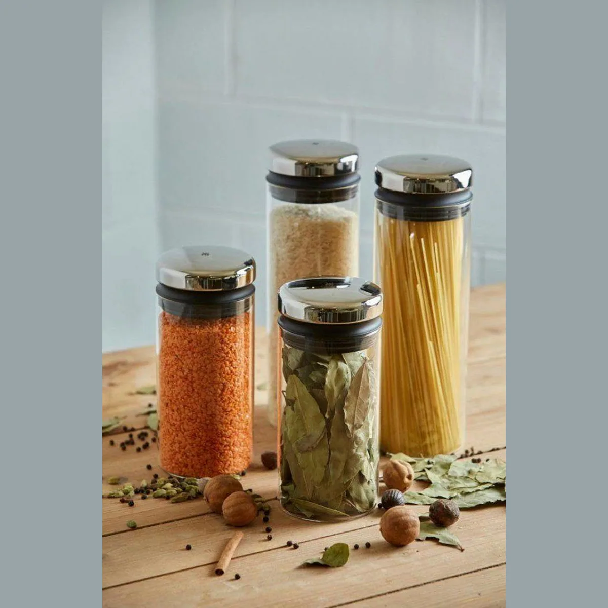 WMF Vorratsglas Depot, aromadicht, edles Design, hochwertiger Edelstahl 3