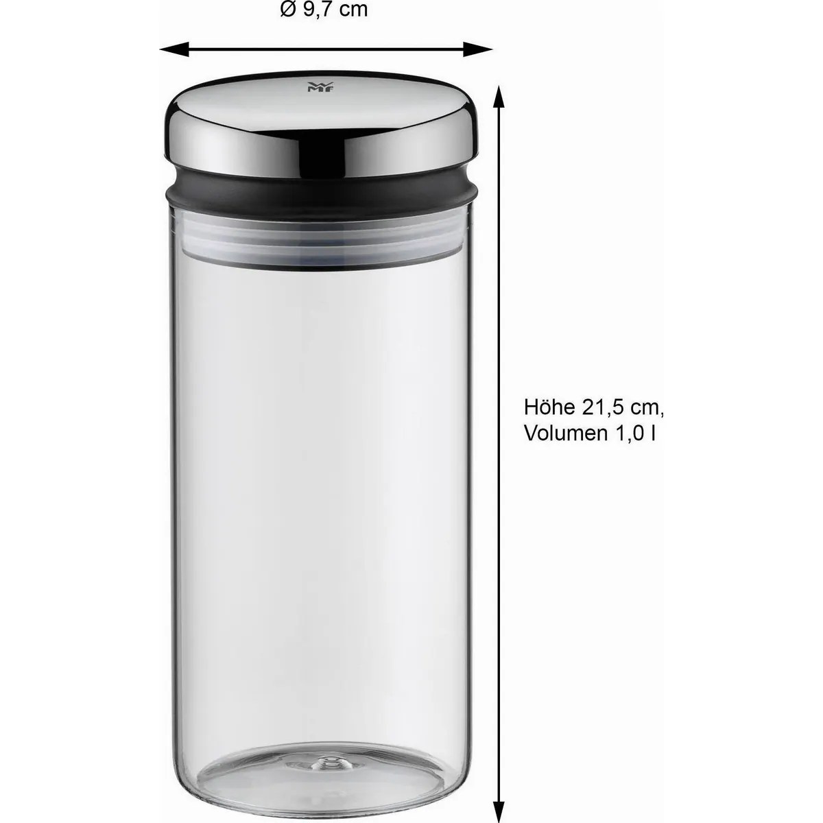WMF Vorratsglas Depot, aromadicht, edles Design, hochwertiger Edelstahl 4
