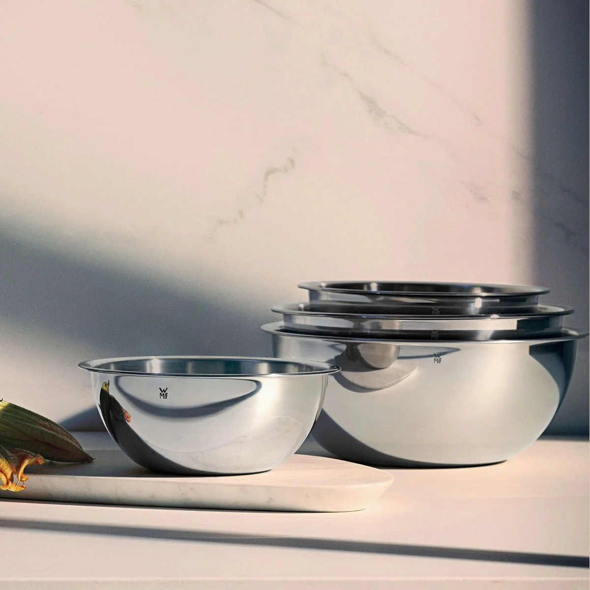 WMF Gourmet Schüssel Set, 4-teilig, tropffreies Ausgießen, stapelbar 2