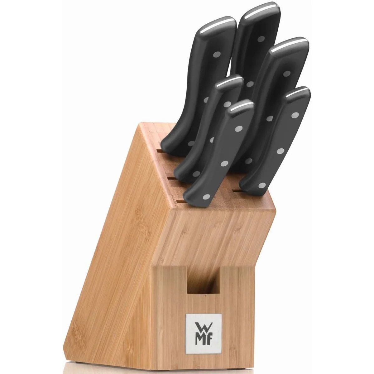 WMF Profi Select Messerblock, 7-teilig, rostfreier Spezialklingenstahl, Bambusblock 2