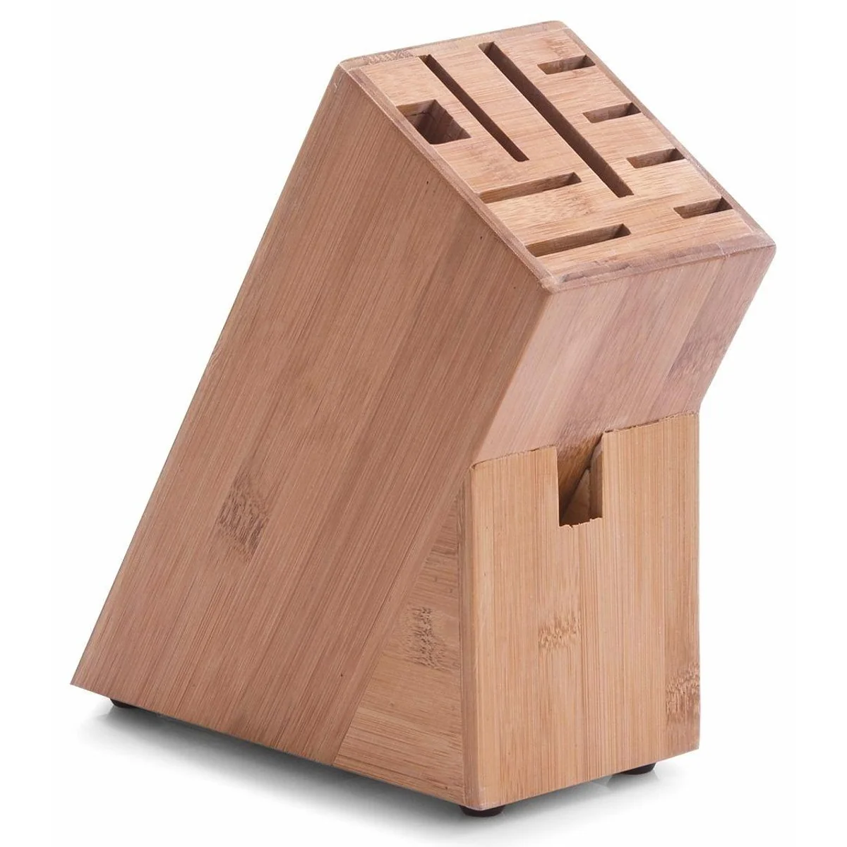 Zeller Present Messerblock Bamboo, sicherer Halt für 8 Messer und 1 Schere