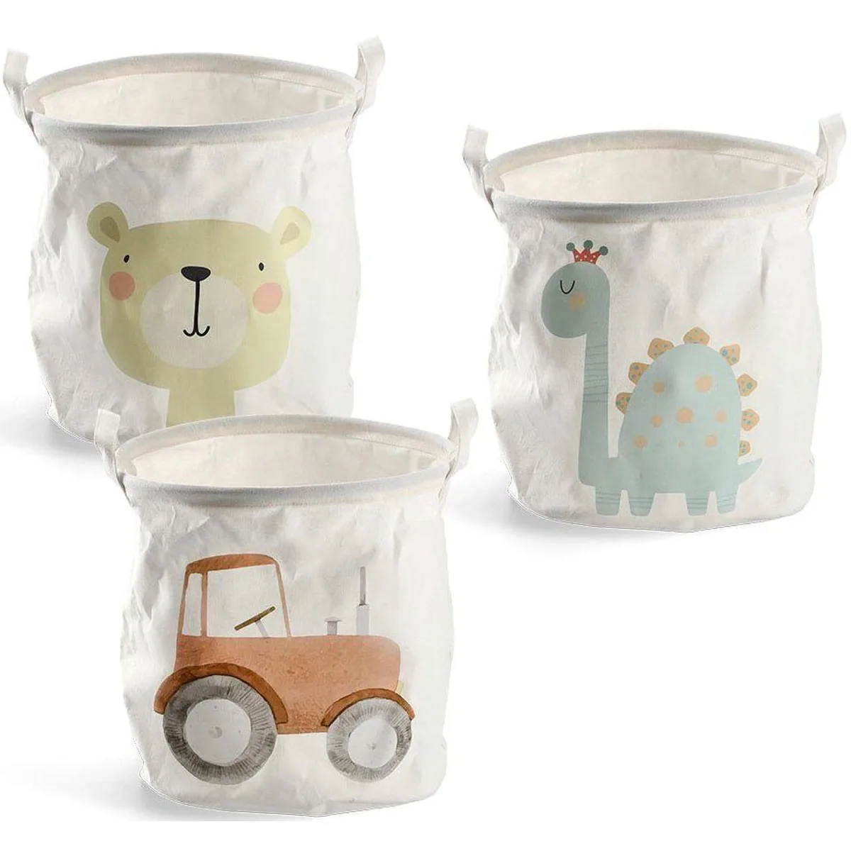Zeller Present Wäschesack Kids, funktional & modernes Design — 3er Set für Ordnung im Kinderzimmer