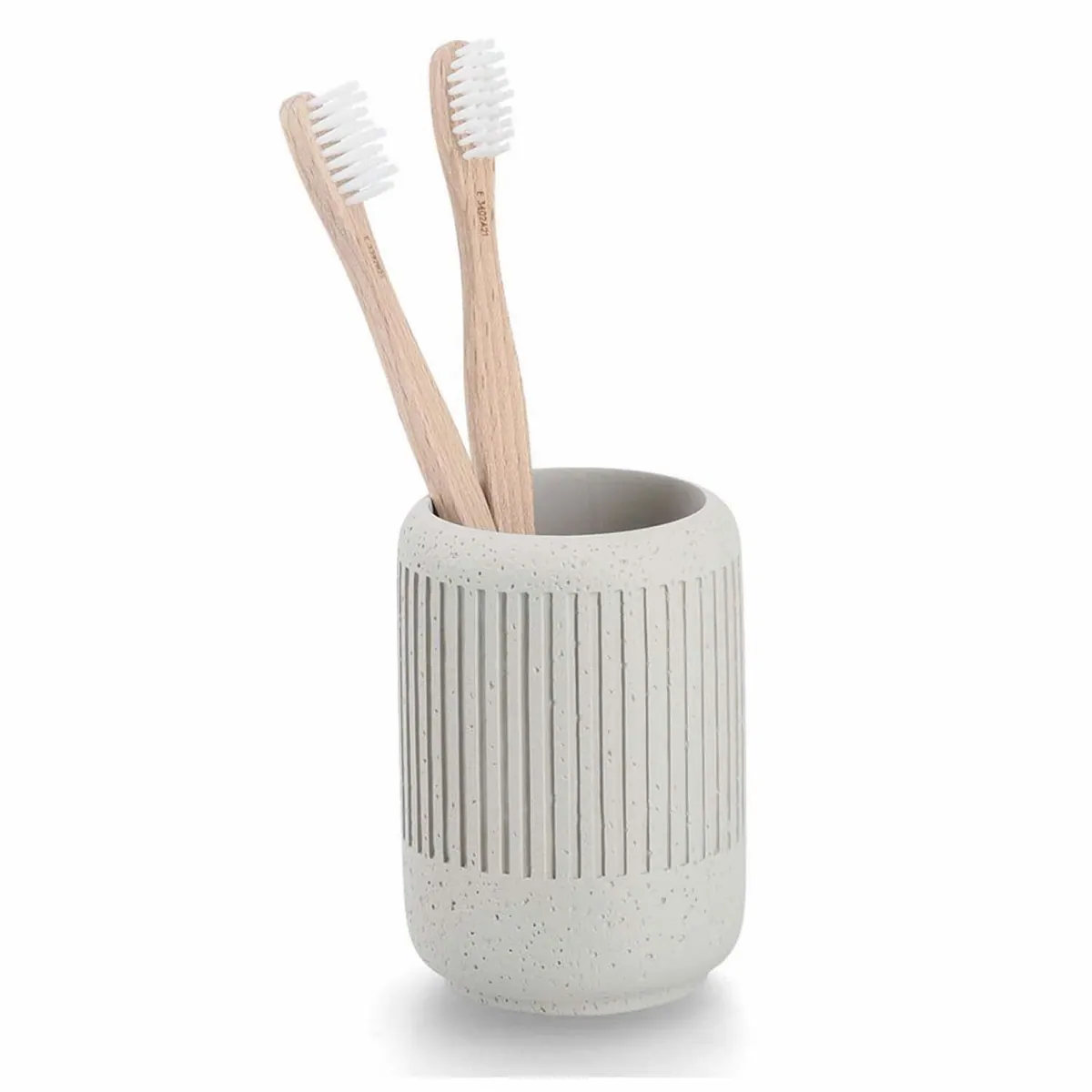 Zeller Present Badaccessoire-Set, 4-teilig, elegantes Zementdesign 2