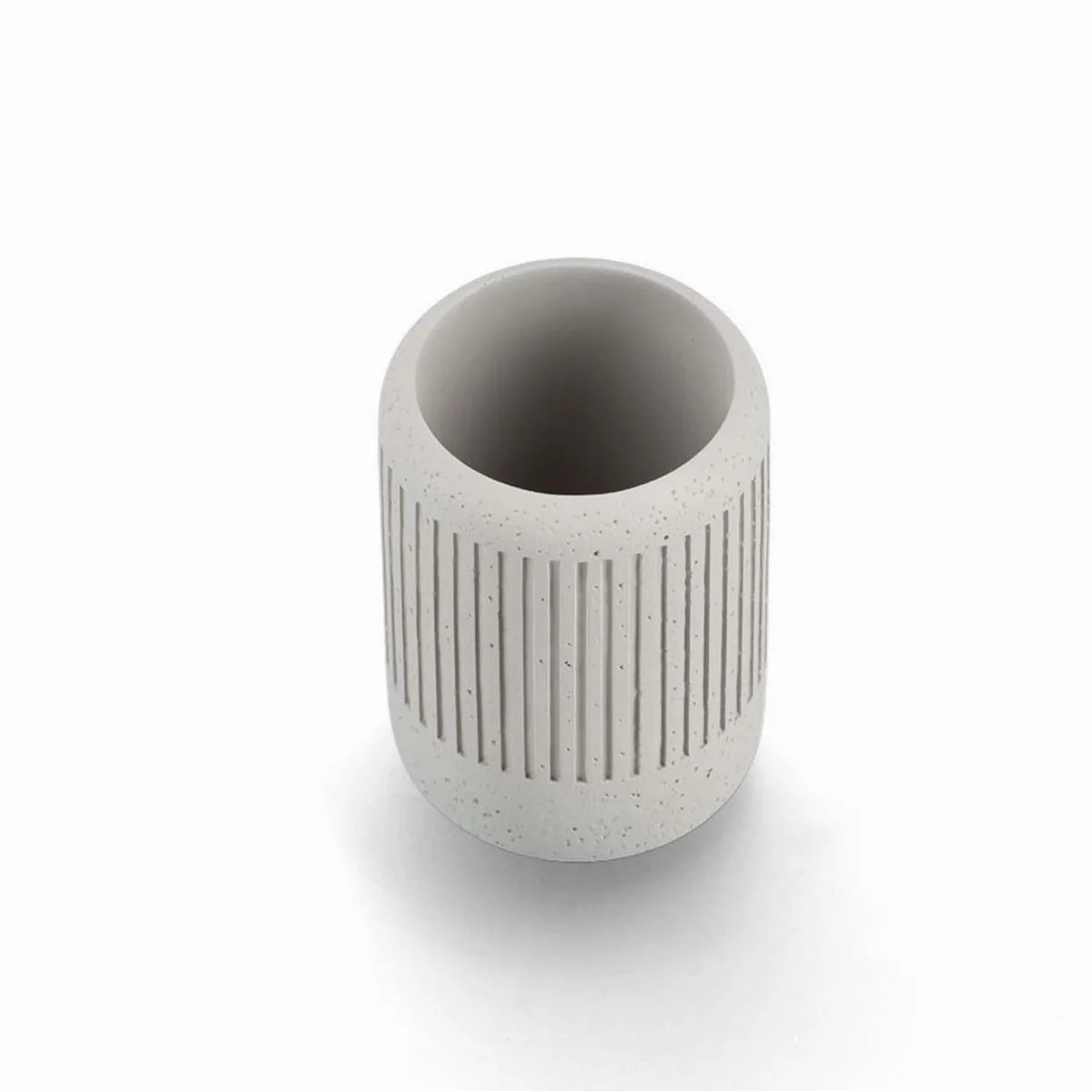 Zeller Present Badaccessoire-Set, 4-teilig, elegantes Zementdesign 4